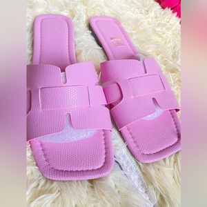 Women slide sandal baby pink